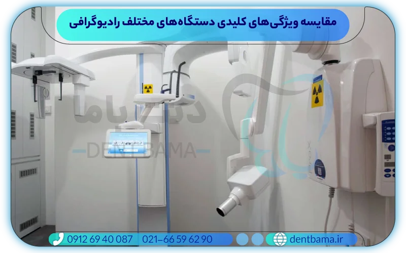 مقایسه ویژگی‌های کلیدی دستگاه‌های مختلف رادیوگرافی