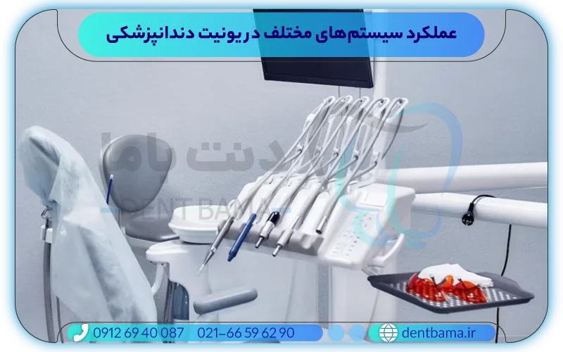 عملکرد سیستم‌های مختلف در یونیت دندانپزشکی